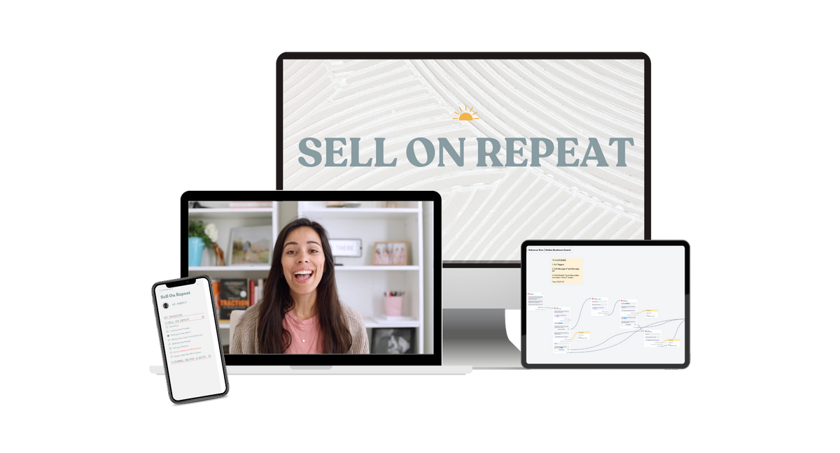 Sell on Repeat course mockup