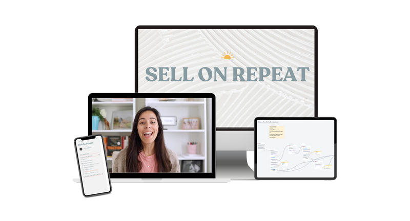 Sell on Repeat course mockup