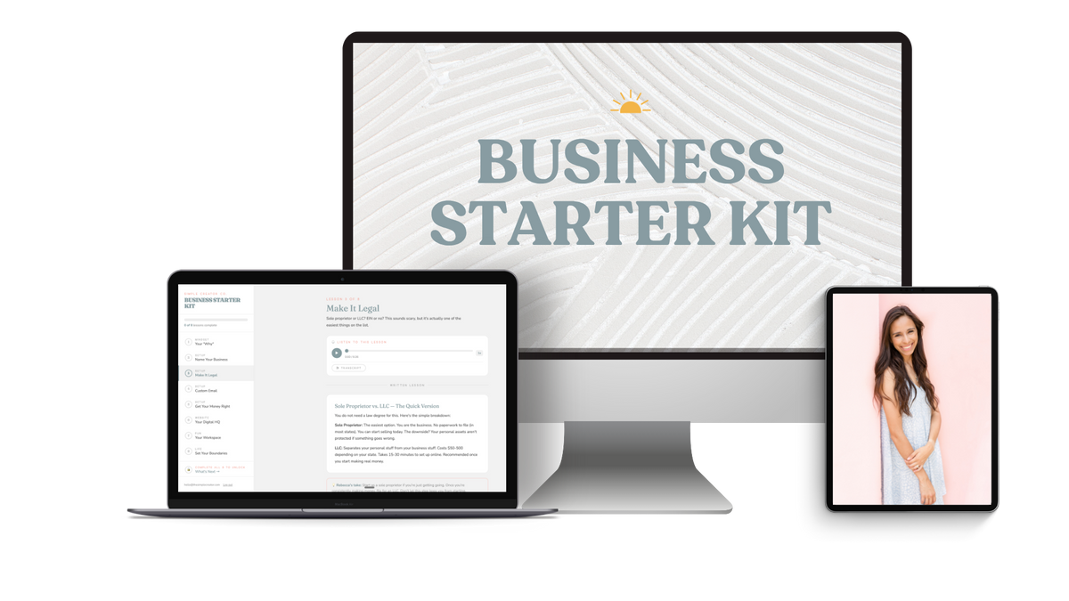 Business Starter Kit dashboard mockup