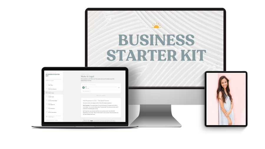 Business Starter Kit dashboard mockup