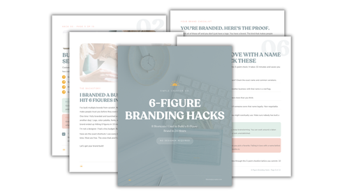 6-Figure Branding Hacks guide mockup