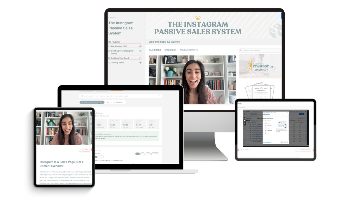 Instagram Passive Sales System mockup