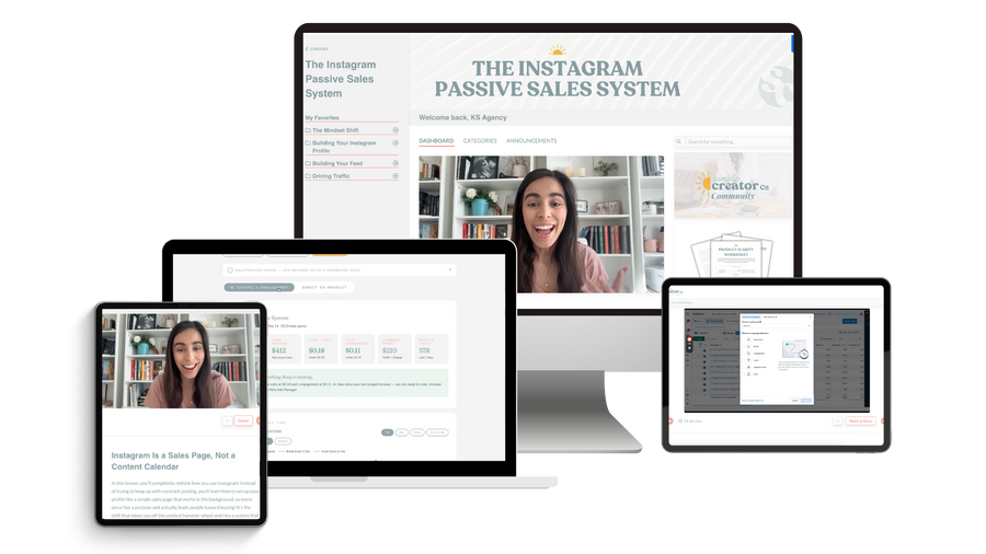Instagram Passive Sales System mockup