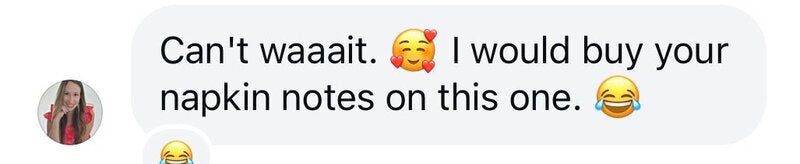 Customer message about posting less and selling more