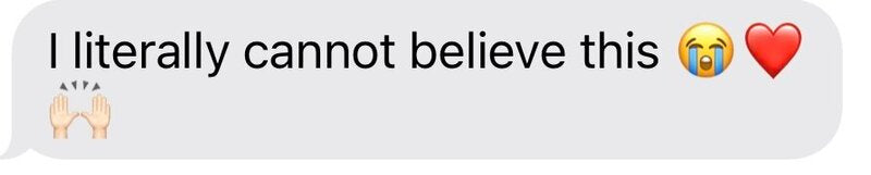 Customer message: I literally cannot believe this